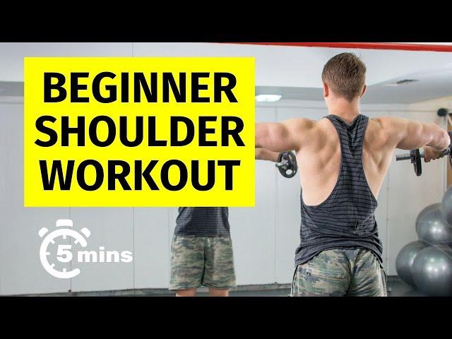 Beginner Shoulder Workout with Dumbbells in 5 Min