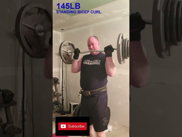 145LB Standing Bicep Curl vs Failed Strict Bicep Curl, 50 year ex-power lifter