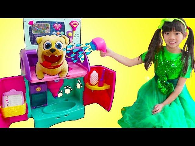 Emma Pretend Play Feeding & Giving Bath To Pet Animals Toys for Kids