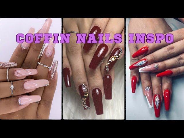 33+ Stunning Coffin Nails Inspo | Coffin Acrylic Nail Designs 2023