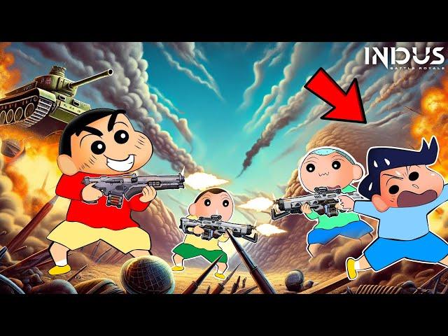 Bo And Masao Trying To Get Revenge On Shinchan And Kazama In Indus Battle Royale  | Funny Game 