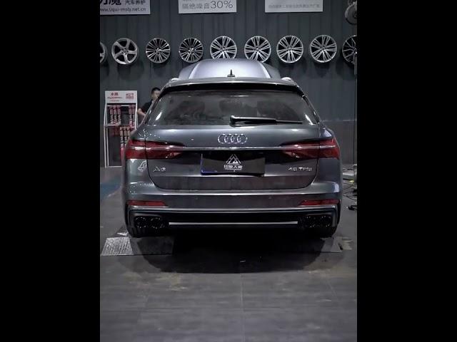 Audi A6 C8 Avant modified S6 diffuser with 4 tailpipe