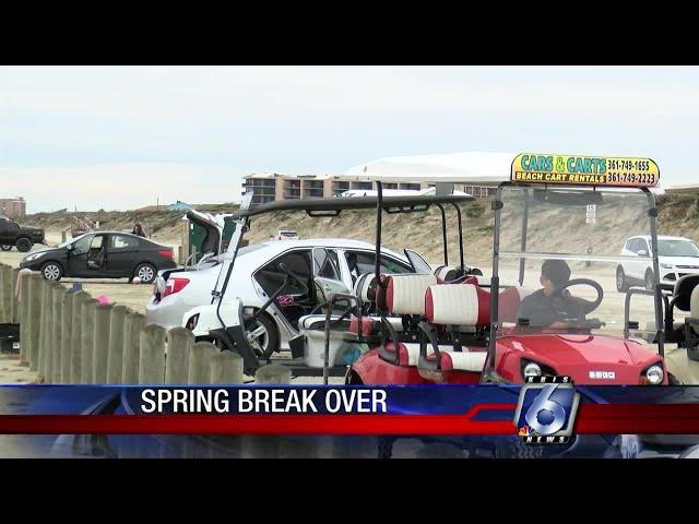 Smaller crowds at Port Aransas during spring break