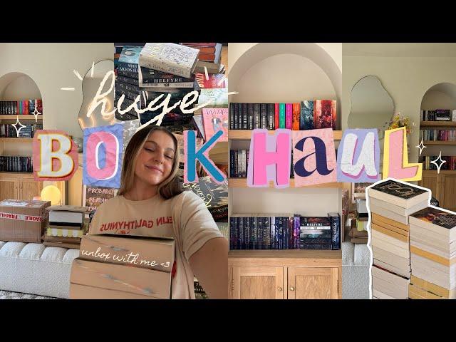 HUGE BOOK HAUL  unboxing 30+ books, fairyloot special editions, booksplease, author mail, amazon