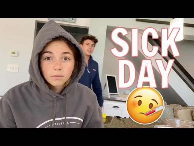 Katie's SICK DAY from On-Line School **Brennan gets a SENIOR AWARD**