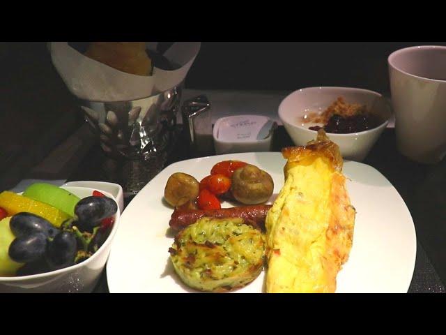 ETIHAD A380 Business Class Food | Abu Dhabi - Paris | Morning Breakfast | #viral #trending #food