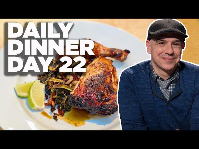 Grilled Maple Chicken with Smokey Greens: Day 22 | Daily Dinner with Michael Symon | Food Network