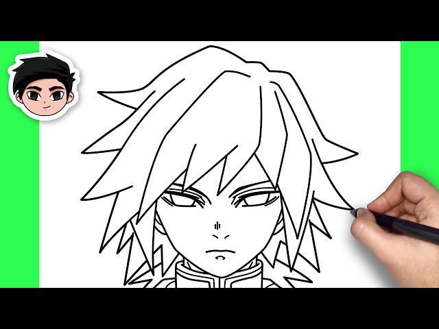 How To Draw Giyu Tomioka | Demon Slayer - Easy Step By Step