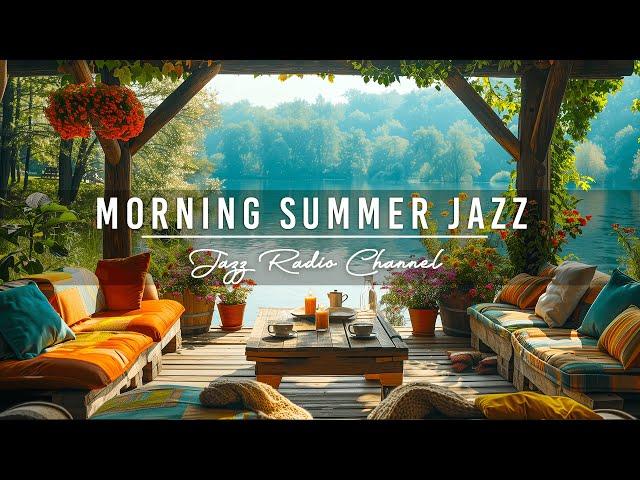 Start Your New Week at Morning Summer Coffee Porch Ambience with Positive Piano Jazz Music