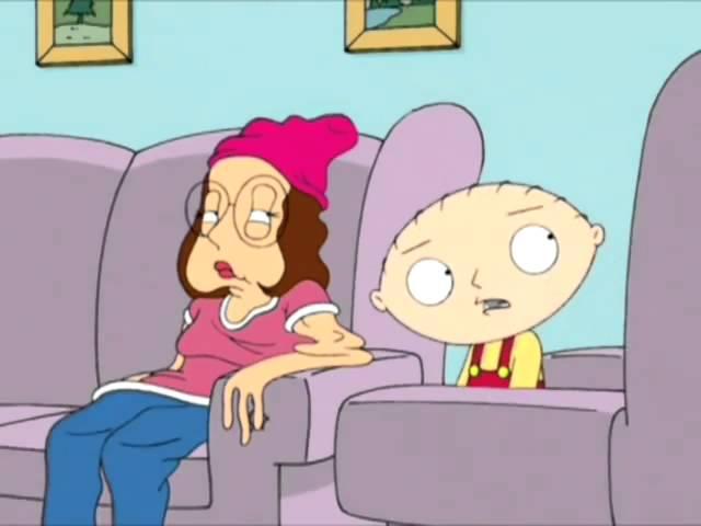 Family guy - meg deflated on the couch