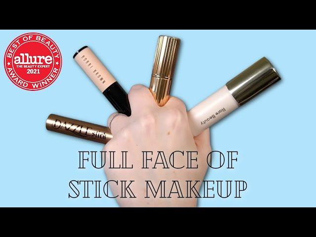 Full Face of STICK Makeup ft. Rare Beauty & Bobbi Brown