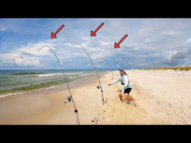 Surf Fishing Gets CRAZY on the BEACH!