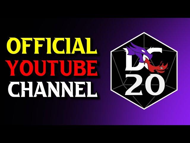 Official DC20 YouTube Channel Announcement