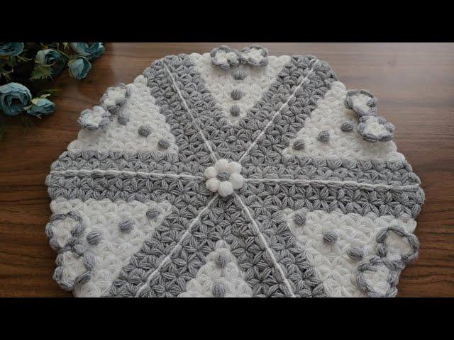 I Knitted it with Gray and White and It Was Magnificent ️ Round Fiber with Bow