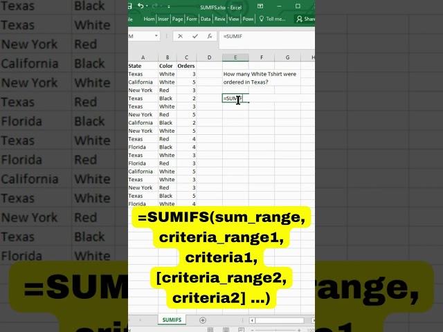 Excel Pro-Tip: How to Use SUMIFS