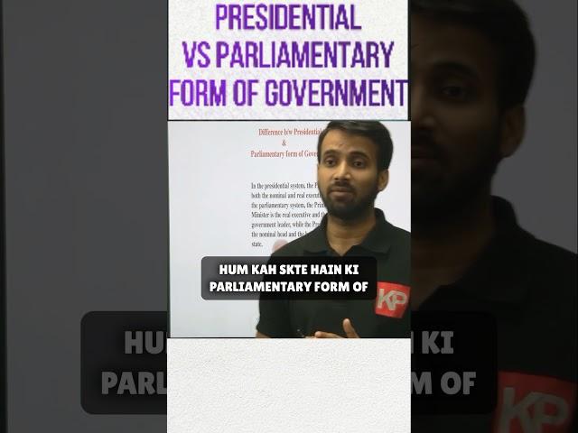 Presidential vs Parliamentary Form of Government | #shorts #clatprep #CLAT #polity