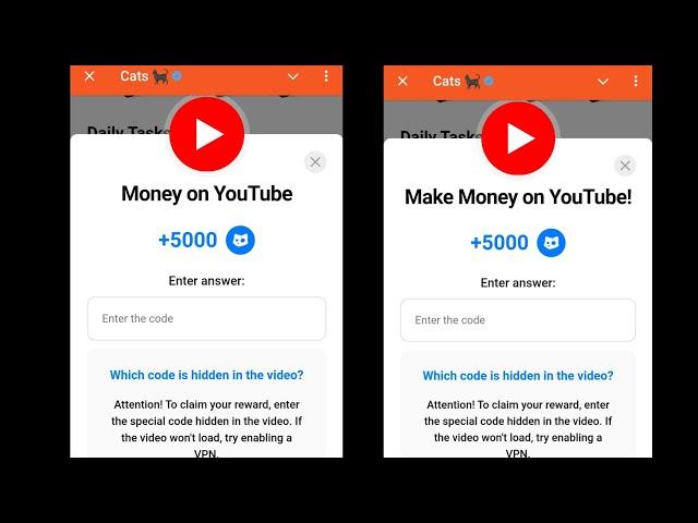 Make Money on YouTube! Cats | Money on YouTube Cats | 12-13 January Cats All Video Codes Today