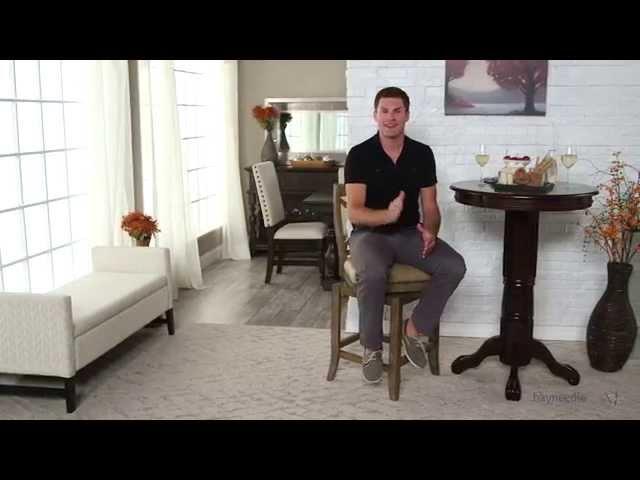 Belham Living Mason Swivel Leather Counter Stool - Taupe - Product Review Video