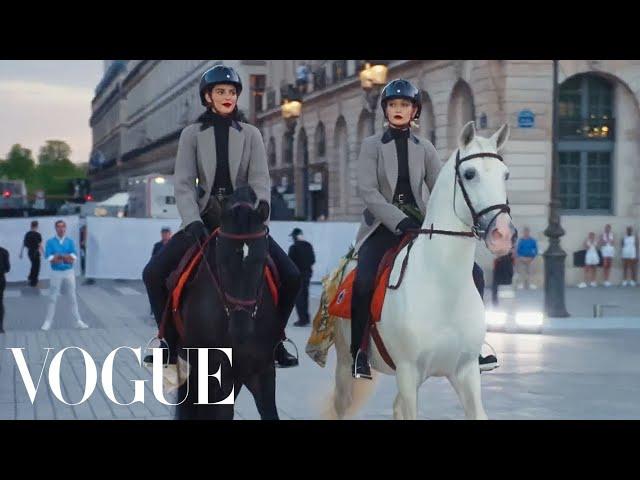 Kendall Jenner & Gigi Hadid Arrive on Horseback at Vogue World: Paris | Vogue