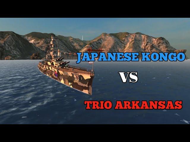 Battle Of Warships | when IJN  KONGO makes 2 arkansas helpless