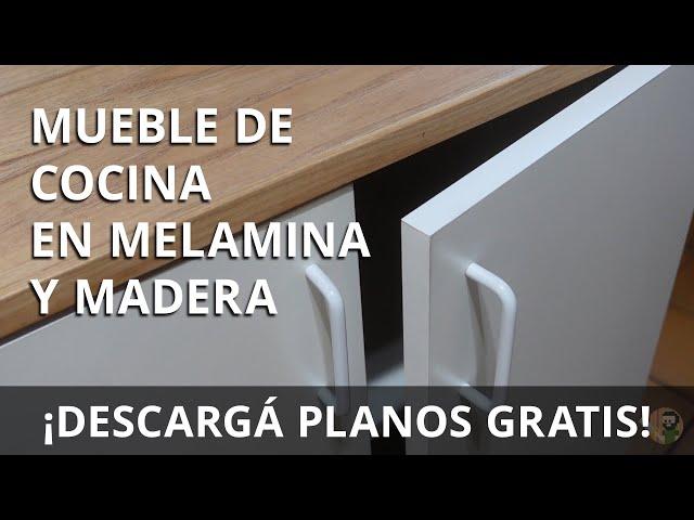 COMO HACER MUEBLE ALACENA PARA COCINA EN MELAMINA | ¡Descarga planos gratis!