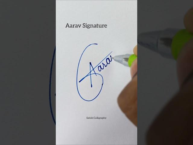 Aarav Signature Design | Letter A Signature | Sign | Autograph | Signature #signature