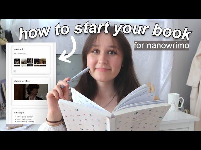 prepare for nanowrimo with me! ⊹ (preptober tips, planning my new novel + details of my book!)