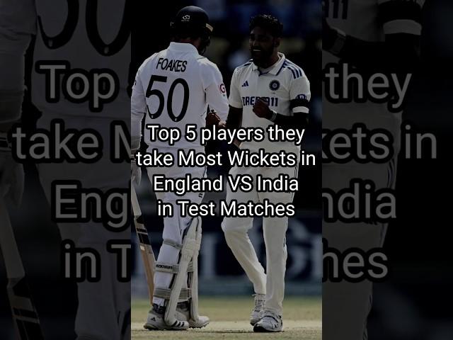 Most Wickets taken by players in England VS India in Test Matches #mostwickets #test #cricket #short