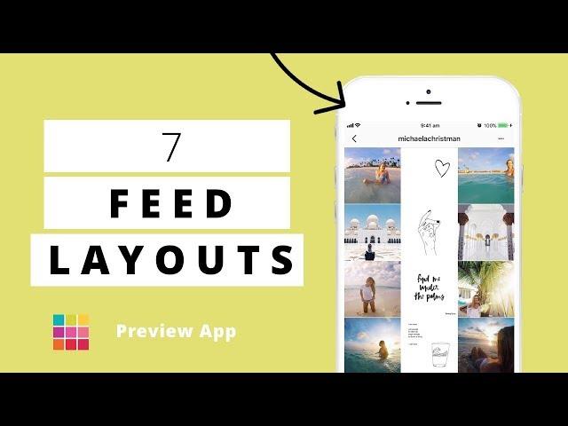 Instagram Feed LAYOUTS you can create in Preview App