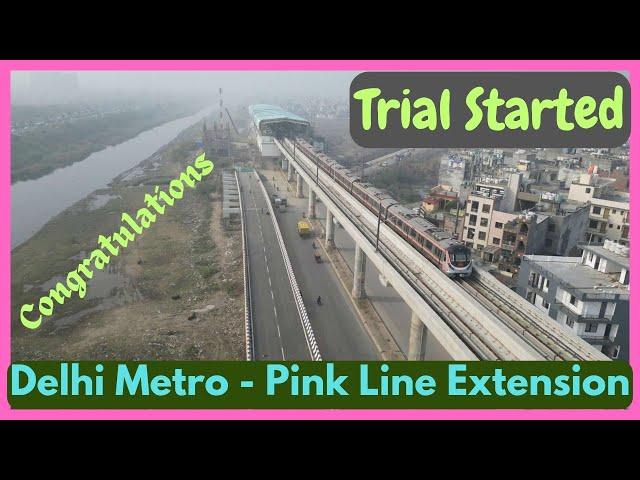 Metro Trial Started | Delhi Metro Pink Line | Trail between Majlis Park & Jagat Pur Station