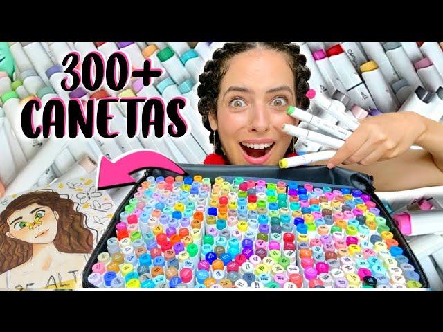 TESTEI o MAIOR KIT de CANETAS do MUNDO e CRIEI DESENHOS INCRÍVEIS!!! Paula Stephania