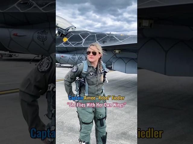 Caption Aimee Rebel Fiedler “She Flies With Her Own Wing’s “ #airforce #military #pilot #us