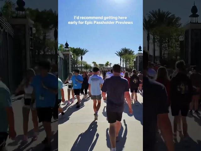 Epic Crowds at Epic Universe Passholder Preview Day 1! #epicuniverse  #themepark  #shorts