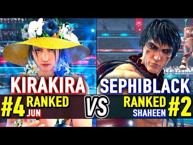 T8  KIRAKIRA (#4 Ranked Jun) vs SEPHIBLACK (#2 Ranked Shaheen)  Tekken 8 High Level Gameplay