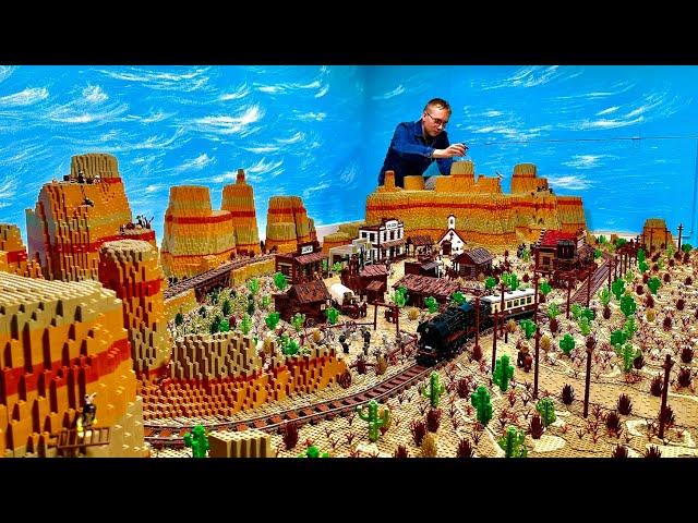 The Grand Finale: LEGO Wild West Town finished!