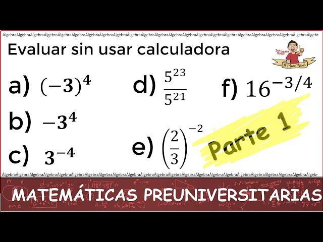 1. THIS IS WHAT YOU NEED TO KNOW ABOUT MATHEMATICS BEFORE ENTERING UNIVERSITY. Part 1
