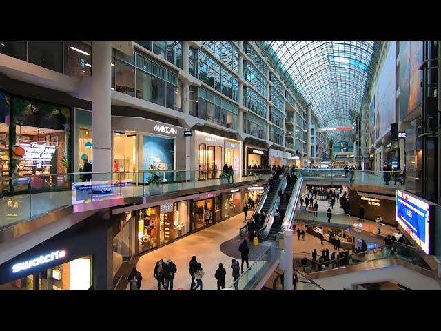 [4K]  Toronto Eaton Centre Full Walk | Shopping Mall Walking Tour | Downtown Toronto Canada