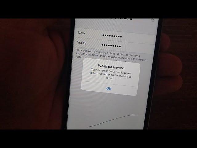 Your Password Must Include An Uppercase And A Lowercase latter | Apple ID New Password Not Changing.