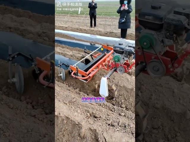 Amazing Agriculture: Self operated powerful plastic mulching modern and new technology machine China