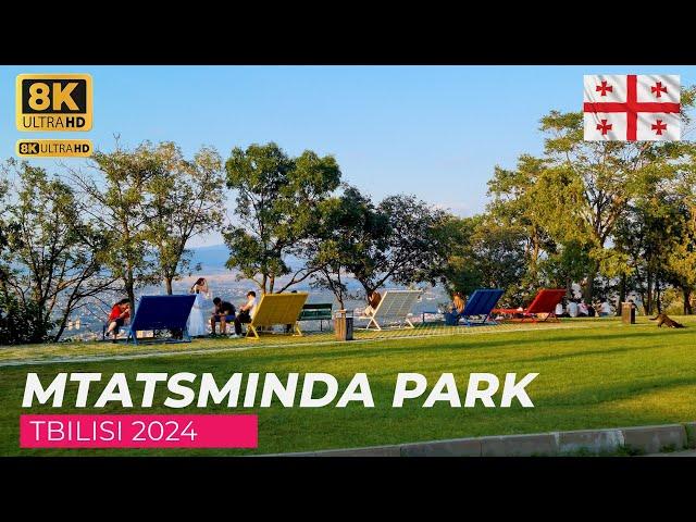 【8K】Tbilisi Georgia City  Walking Tour in Mtatsminda Park 2024