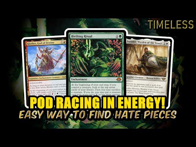 Pod Racing In Energy! Easy Way To Find Hate Pieces! | Timeless BO3 Ranked | MTG Arena