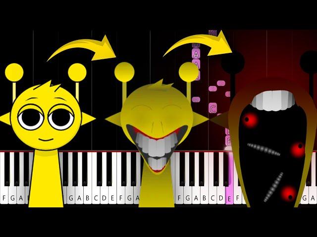 All Normal vs Horror vs Phase 3 Incredibox Sprunki Sounds - Piano Tutorial