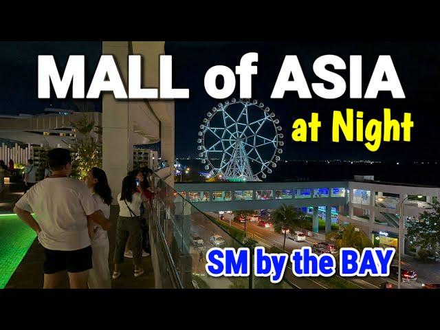 MALL of ASIA, Philippines - Night Walk | SM by the BAY & Shopping Mall Tour this BER-Months 2023