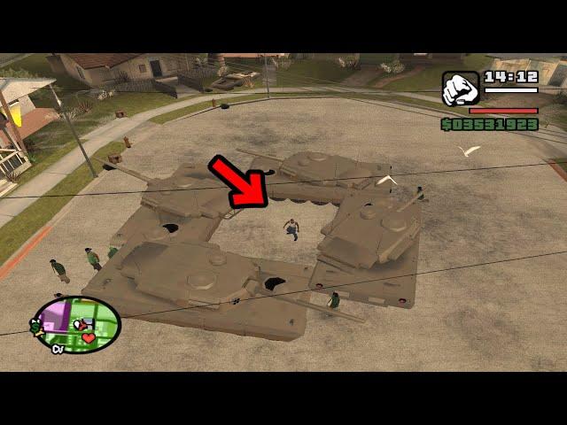 【検証GTA SA】周りを戦車で囲めば最強の砦できる説。