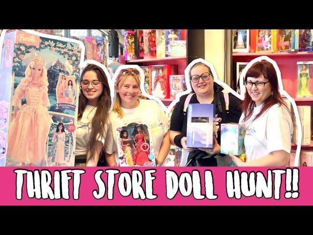 Thrifting WITH FRIENDS!! Doll hunt & Haul - Barbie and American Girl!!