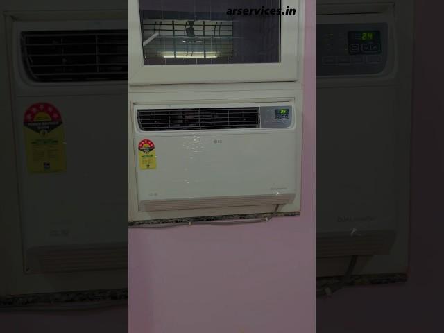 Lg Dual Inverter Window Ac 5 Star Installation arservices #airconditioner #windowac #acinstallation