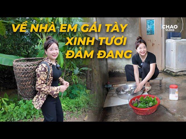 Được Em Gái Tày Xinh Tươi Mời Về Nhà Làm Món Ăn "Độc Lạ" Từ Cây Sắn..!