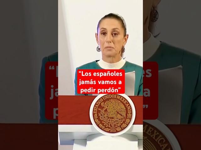 Sheinbaum habla de los insultos a su persona del partido político VOX de España #shorts