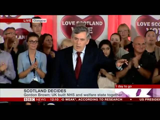 Gordon Brown's Better Together speech the day before the Scottish referendum