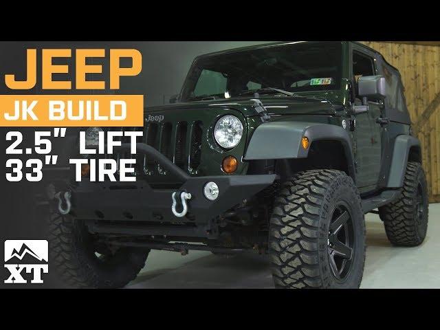 Jeep Wrangler (2007-2017 JK) 2.5" Lift Kit, HD Front Bumper, Trackbar & Steering Stabilizer Review